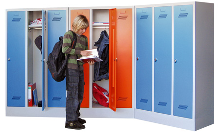 Übersichtsfoto Schulspinde