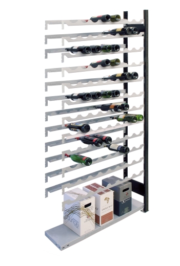 SCHULTE Wein-Anbauregal 2300 x 1000 x 250 mm, 12 Ebenen