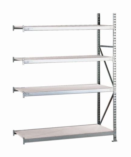 META MINI-RACK Anbauregal 2500 x 2200 x 650 mm, 4 Ebenen, Stahlpaneelauflage