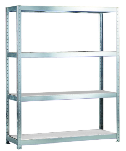 META SPEED-RACK Weitspannregal 2970 x 2000 x 800 mm, 4 Ebenen, Stahlpaneelböden