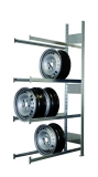 META CLIP Felgenanbauregal 2000 x 1300 x 300 mm, 4 Ebenen META CLIP Felgenanbauregal 2000 x 1300 x 300 mm, 4 Ebenen