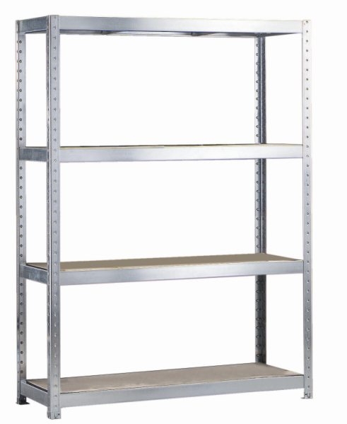 META SPEED-RACK Weitspannregal 1970 x 1700 x 400 mm, 4 Ebenen, Spanplattenböden