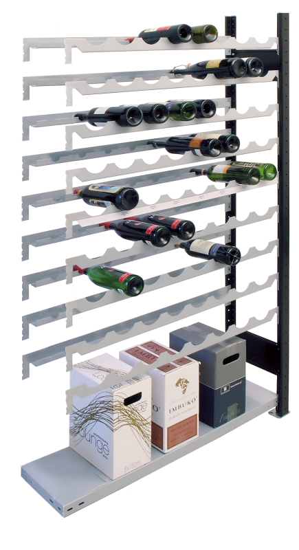 SCHULTE Wein-Anbauregal 1800 x 1000 x 250 mm, 9 Ebenen