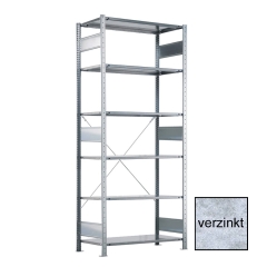 META CLIP Grundregal 2500 x 1000 x 600 mm, 6 Böden, verzinkt META CLIP Grundregal 2500 x 1000 x 600 mm, 6 Böden, verzinkt