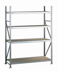 META MINI-RACK Grundregal 2500 x 1400 x 800 mm, 4 Ebenen, Spanplattenauflage