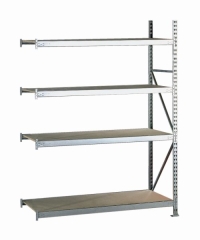 META MINI-RACK Anbauregal 2500 x 1400 x 800 mm, 4 Ebenen, Spanplattenauflage