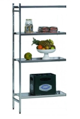 SCHULTE Lebensmittel-Anbauregal Aluminium 1950 x 1200 x 600 mm SCHULTE Lebensmittel-Anbauregal Aluminium 1950 x 1200 x 600 mm