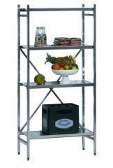 SCHULTE Lebensmittel-Grundregal Aluminium 1800 x 1200 x 600 mm SCHULTE Lebensmittel-Grundregal Aluminium 1800 x 1200 x 600 mm