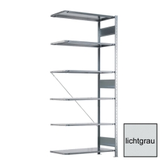 META CLIP Anbauregal 2500 x 1000 x 800 mm, 6 Böden, lichtgrau META CLIP Anbauregal 2500 x 1000 x 800 mm, 6 Böden, lichtgrau