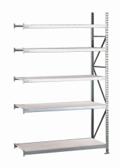 META MINI-RACK Anbauregal 2500 x 2600 x 650 mm, 4 Ebenen, Stahlpaneelauflage