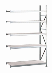 META MINI-RACK Anbauregal 2500 x 2600 x 1050 mm, 4 Ebenen, Stahlpaneelauflage