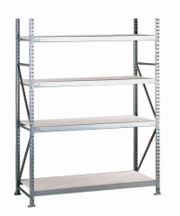 META MINI-RACK Grundregal 2500 x 1800 x 650 mm, 4 Ebenen, Stahlpaneelauflage