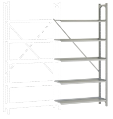 MANUFLEX Archiv-Anbauregal 1900x930x300 mm, 5 Böden