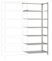 MANUFLEX Archiv-Anbauregal 2250x930x600 mm, 6 Böden